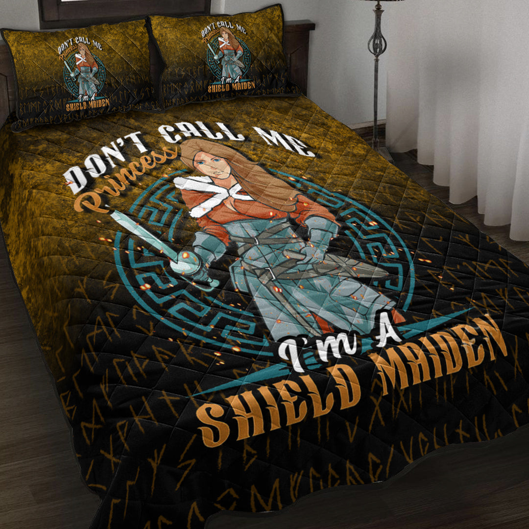 Viking Quilt Bed Set - I m A Shield Maiden Quilt Bed Set RLT12 - Wonder Print Shop