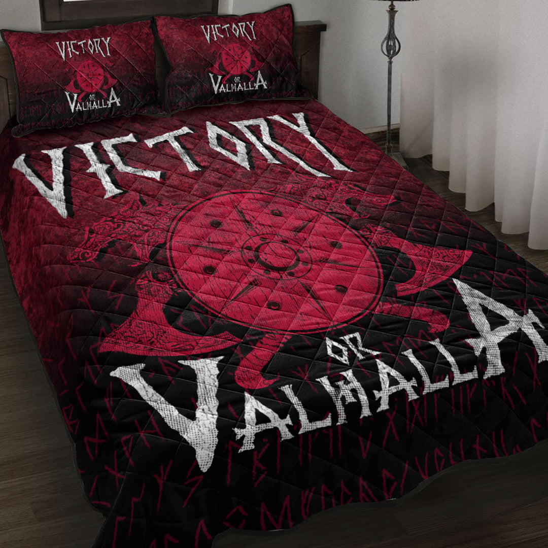 Viking Quilt Bed Set - Victory or Valhalla Quilt Bed Set RLT12 - Wonder Print Shop