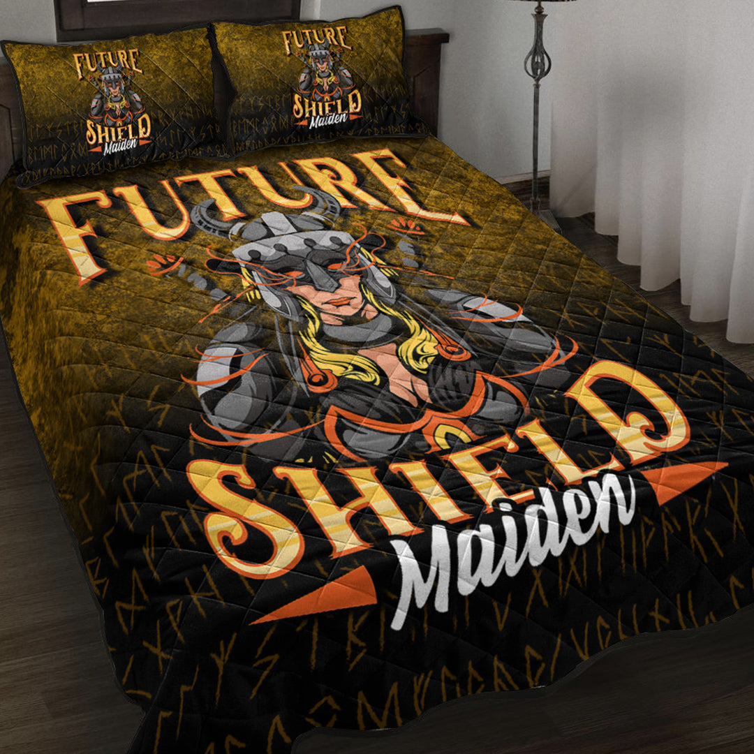 Viking Quilt Bed Set - Future Shield Maiden Quilt Bed Set RLT12 - Wonder Print Shop