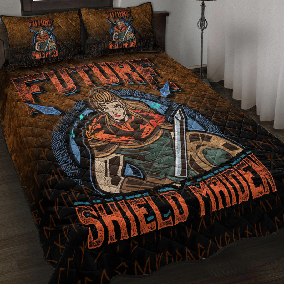 Viking Quilt Bed Set - Future ShieldMaiden Quilt Bed Set RLT12 - Wonder Print Shop