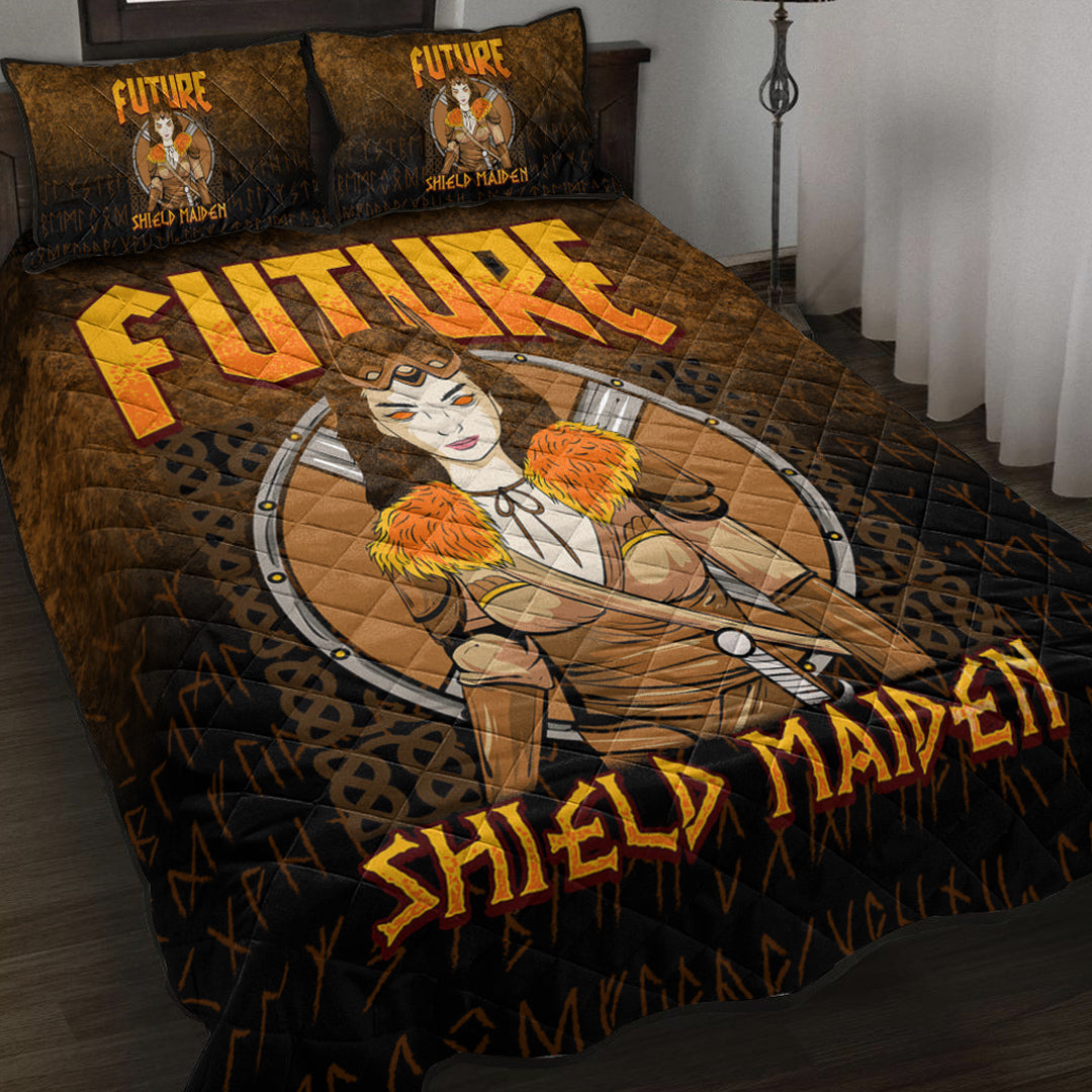 Viking Quilt Bed Set - Future ShieldMaiden Quilt Bed Set RLT12 - Wonder Print Shop