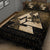 Viking Quilt Bed Set - Huginn Muninn Ravens from Odin Viking - Gold Version Quilt Bed Set RLT12 - Wonder Print Shop