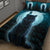 Viking Quilt Bed Set - Fenrir Viking Wolf - Cyan Version Quilt Bed Set RLT12 - Wonder Print Shop