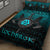Viking Quilt Bed Set - Ragnar Lothbrok - Ragnar Lodbrok - Viking Warrior - Cyan Version Quilt Bed Set RLT12 - Wonder Print Shop