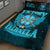 Viking Quilt Bed Set - Victory Or Valhalla Cyan Style Quilt Bed Set RLT12 - Wonder Print Shop