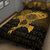 Viking Quilt Bed Set - Raven Vegvisir Tattoo - Gold Version Quilt Bed Set RLT12 - Wonder Print Shop