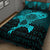 Viking Quilt Bed Set - Raven Vegvisir Tattoo - Cyan Version Quilt Bed Set RLT12 - Wonder Print Shop