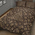 Viking Quilt Bed Set - Triquetra and Runic Alphabet Wood and Gold Quilt Bed Set RLT12 - Wonder Print Shop