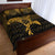 Viking Quilt Bed Set - Raven Vegvisir Tattoo - Gold Version Quilt Bed Set RLT12 - Wonder Print Shop