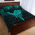 Viking Quilt Bed Set - Viking Norse Wolf - Cyan Version Quilt Bed Set RLT12 - Wonder Print Shop