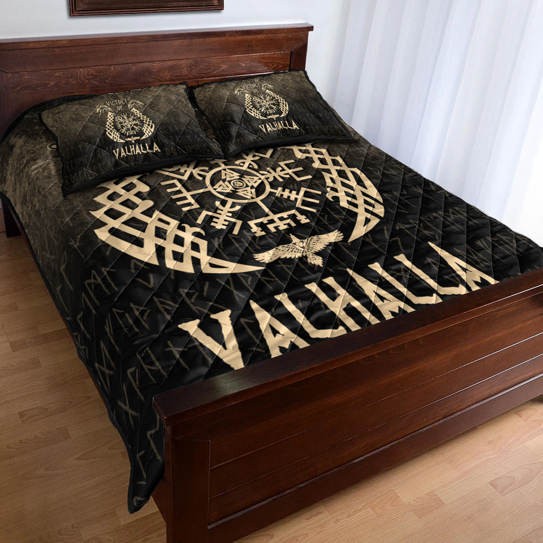 Wonder Print Shop Quilt Bed Set - Victory or Valhalla - Gold Version Quilt Bed Set RLT12 - Wonder Print Shop