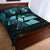 Viking Quilt Bed Set - Huginn Muninn Ravens from Odin Viking - Cyan Version Quilt Bed Set RLT12 - Wonder Print Shop