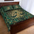 Viking Quilt Bed Set - Tree Of Life with Triquetra Malachite and Gold Quilt Bed Set RLT12 - Wonder Print Shop