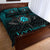Viking Quilt Bed Set - Ragnar Lothbrok - Ragnar Lodbrok - Viking Warrior - Cyan Version Quilt Bed Set RLT12 - Wonder Print Shop
