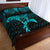 Viking Quilt Bed Set - Raven Vegvisir Tattoo - Cyan Version Quilt Bed Set RLT12 - Wonder Print Shop