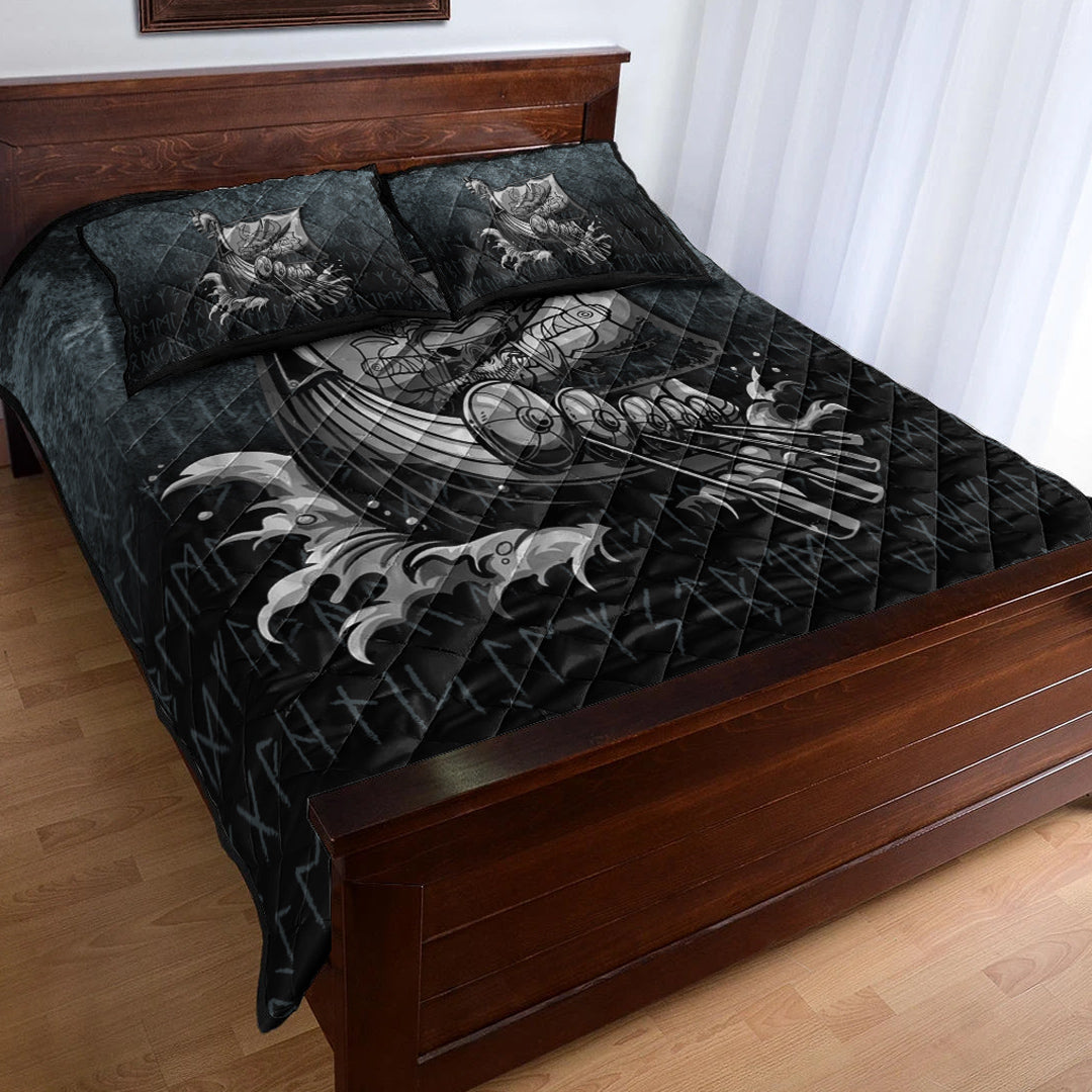 Wonder Print Shop Quilt Bed Set - Victory or Valhalla Drakkar Quilt Bed Set RLT12 - Wonder Print Shop