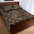Viking Quilt Bed Set - Triquetra and Runic Alphabet Wood and Gold Quilt Bed Set RLT12 - Wonder Print Shop
