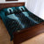 Viking Quilt Bed Set - Fenrir Viking Wolf - Cyan Version Quilt Bed Set RLT12 - Wonder Print Shop