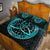 Viking Quilt Bed Set - Vegvisir Nordic Viking Rune - Cyan Version Quilt Bed Set RLT12 - Wonder Print Shop