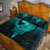 Viking Quilt Bed Set - Viking Norse Wolf - Cyan Version Quilt Bed Set RLT12 - Wonder Print Shop