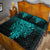 Viking Quilt Bed Set - Odin The Allfather Asgard God and Chief Of Aesir - Cyan Version Quilt Bed Set RLT12 - Wonder Print Shop