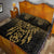 Viking Quilt Bed Set - Viking God Odin Allfather In Asgard Raven God - Gold Version Quilt Bed Set RLT12 - Wonder Print Shop