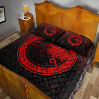 Wonder Print Shop Quilt Bed Set - Wolf Of Odin - Red Version Quilt Bed Set RLT12 - Wonder Print Shop