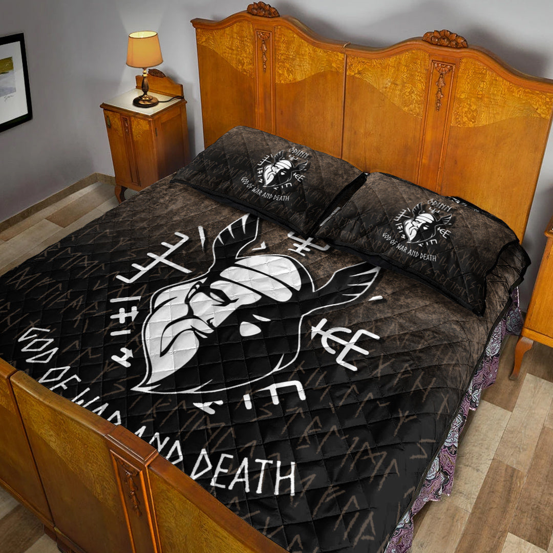 Wonder Print Shop Quilt Bed Set - Odin God Of War and Death Quilt Bed Set RLT12 - Wonder Print Shop