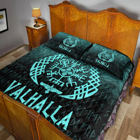 Wonder Print Shop Quilt Bed Set - Victory or Valhalla - Cyan Version Quilt Bed Set RLT12 - Wonder Print Shop