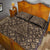 Viking Quilt Bed Set - Triquetra and Runic Alphabet Wood and Gold Quilt Bed Set RLT12 - Wonder Print Shop