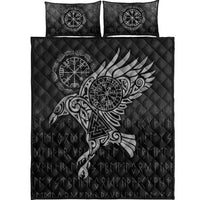 Viking Quilt Bed Set - Raven Vegvisir Tattoo - Special Version Quilt Bed Set RLT12 - Wonder Print Shop