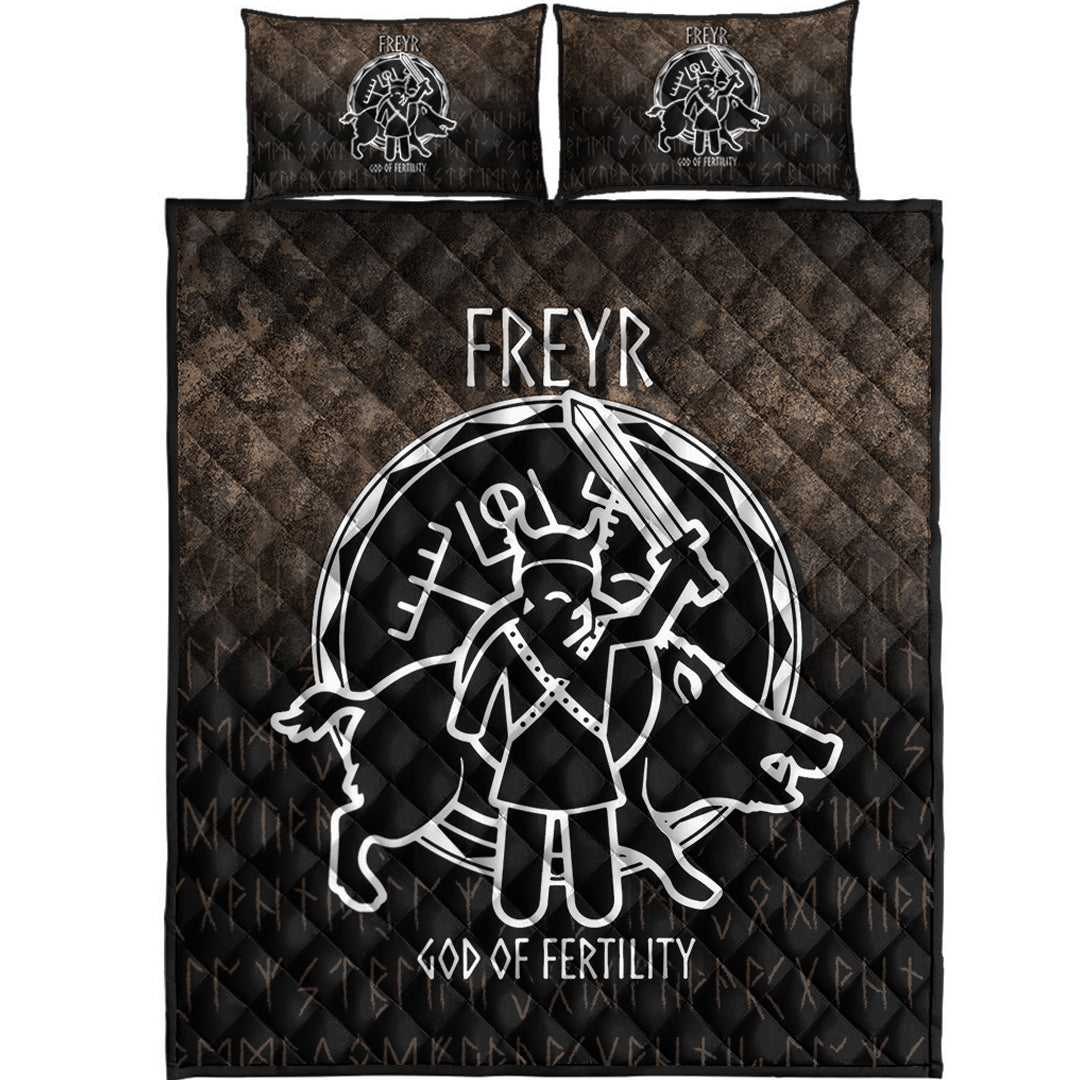 Wonder Print Shop Quilt Bed Set - Freyr God Of Fertility Quilt Bed Set RLT12 - Wonder Print Shop