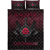 Viking Quilt Bed Set - Ragnar Lothbrok - Ragnar Lodbrok - Viking Warrior - Red Version Quilt Bed Set RLT12 - Wonder Print Shop