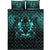 Viking Quilt Bed Set - Nordic Warrior Valhalla Norse - Cyan Version Quilt Bed Set RLT12 - Wonder Print Shop