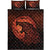 Viking Quilt Bed Set - Fenrir Viking 3D Tattoo - Orange Version Quilt Bed Set RLT12 - Wonder Print Shop