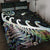 New Zealand Rugby Maori Quilt Bed Set Silver Fern Koru Vibes Paua Shell LT8 - Wonder Print Shop