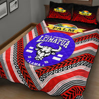 Mate Ma'a Tonga Quilt Bed Set Leimatu'a Bulls Creative Style Red NO.1 LT8 - Wonder Print Shop