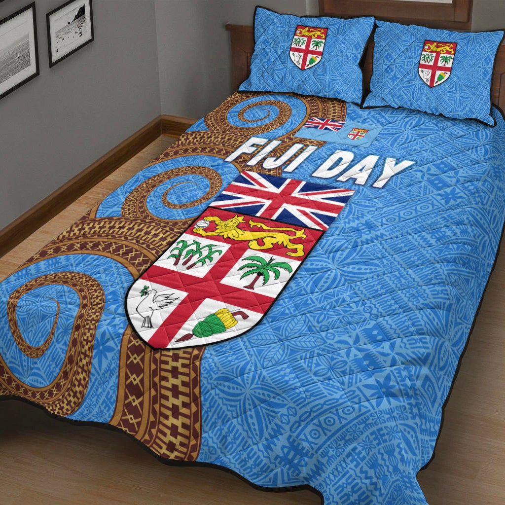 Fiji Day Quilt Bed Set Independence Anniversary Simple Style LT8 - Wonder Print Shop
