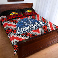 Mate Ma'a Tonga Quilt Bed Set Leimatu'a Bulls Creative Style Red LT8 - Wonder Print Shop