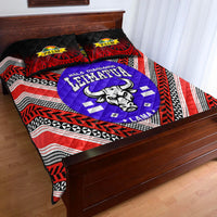 Mate Ma'a Tonga Quilt Bed Set Leimatu'a Bulls Creative Style Red NO.1 LT8 - Wonder Print Shop