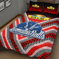 Mate Ma'a Tonga Quilt Bed Set Leimatu'a Bulls Creative Style Red LT8 - Wonder Print Shop