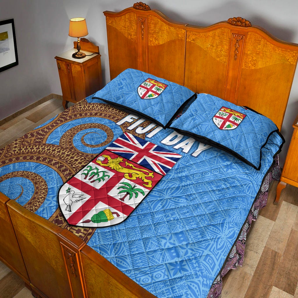 Fiji Day Quilt Bed Set Independence Anniversary Simple Style LT8 - Wonder Print Shop