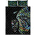New Zealand Haka Rugby Maori Quilt Bed Set Silver Fern Vibes Paua Shell LT8 - Wonder Print Shop