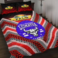 Mate Ma'a Tonga Quilt Bed Set Leimatu'a Bulls Creative Style Red NO.1 LT8 - Wonder Print Shop