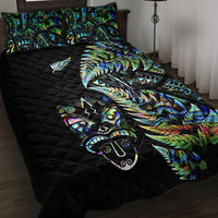 New Zealand Haka Rugby Maori Quilt Bed Set Silver Fern Vibes Paua Shell LT8 - Wonder Print Shop