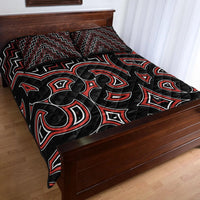 New Zealand Quilt Bed Set Maori Graphic Tee Patterns Red Lt6 - Wonder Print Shop