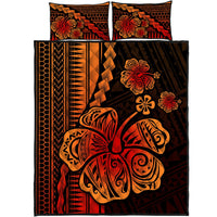 Polynesian Hibiscus Quilt Bed Set Hawaiian Style No.1 LT6 - Wonder Print Shop