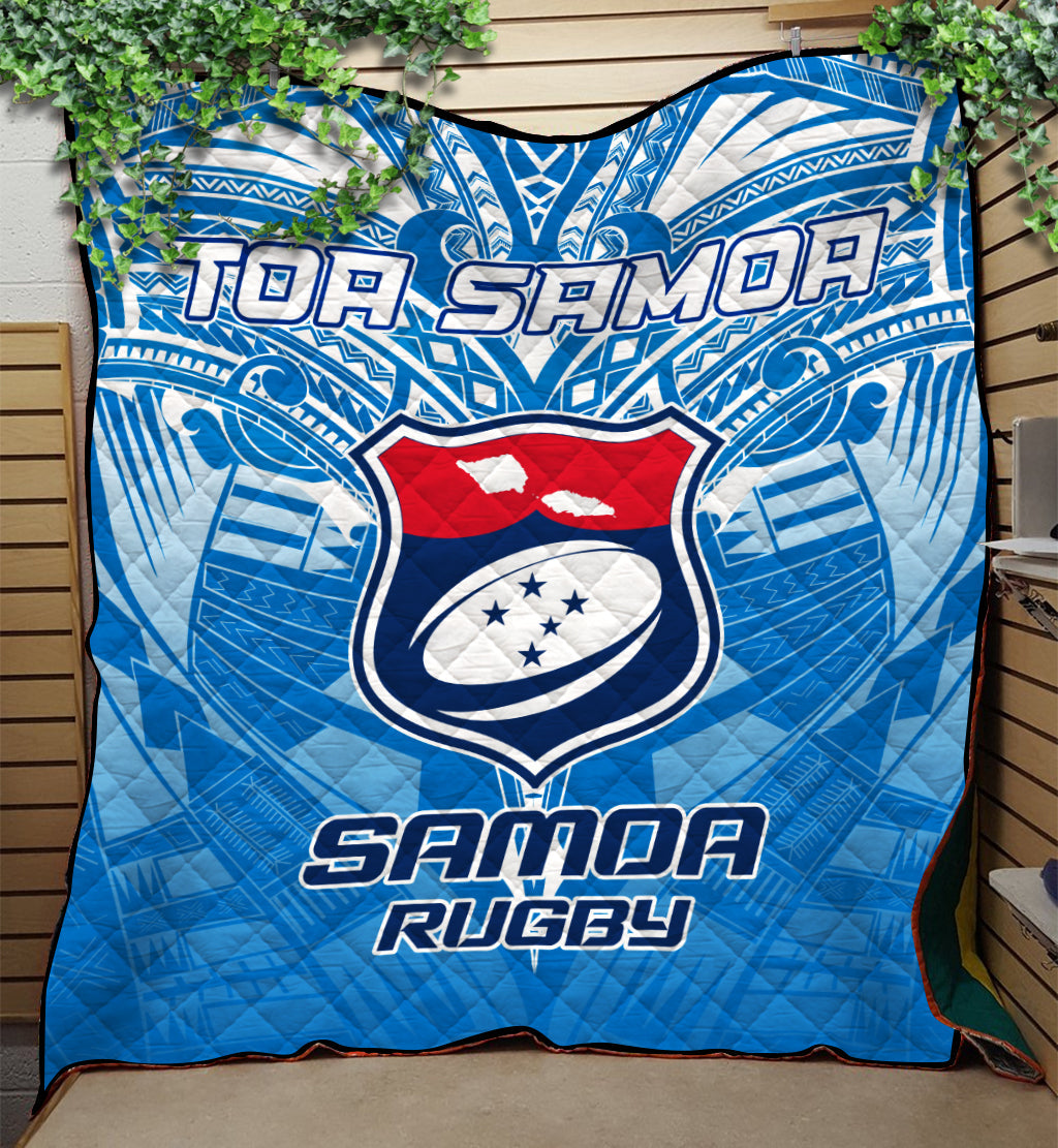 Samoa Rugby Toa Samoa Blue Style Quilt LT2 - Wonder Print Shop