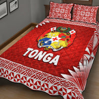 Tonga Coat Of Arms Quilt Bed Set Simplified Version Red LT8 - Wonder Print Shop
