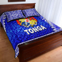 Tonga Coat Of Arms Quilt Bed Set Simplified Version Blue LT8 - Wonder Print Shop